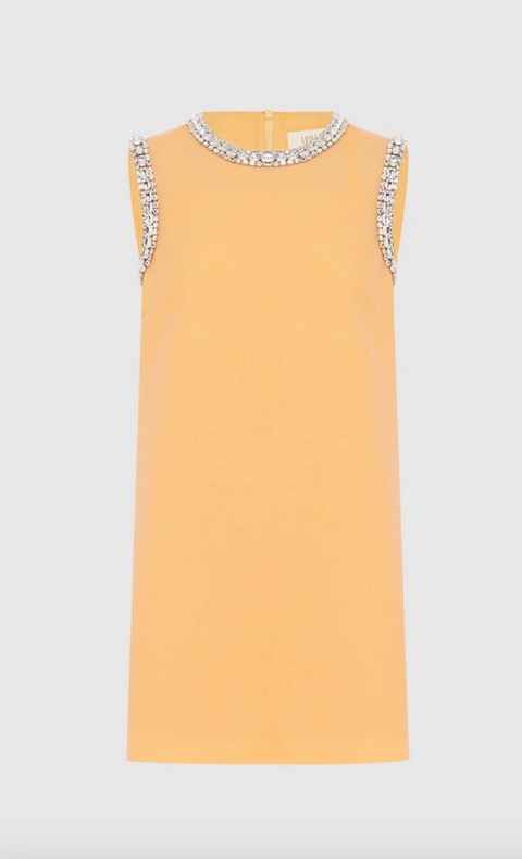 Fergie Embellished Mini Dress - Ochre