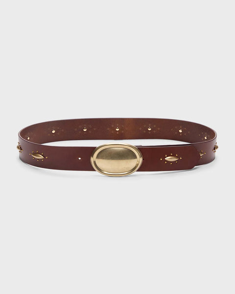 TWP Buckle Bunny w/ Marquis and Rivets – Dark Luggage/Antique Light Gold