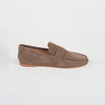 The Penny Loafer in Taupe Suede