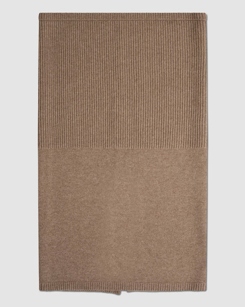 Caro Snood in Wool Cashmere, Camel, studio shot