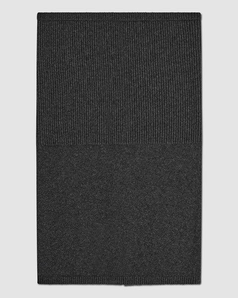 Caro Snood in Wool Cashmere, Charcoal, studio shot