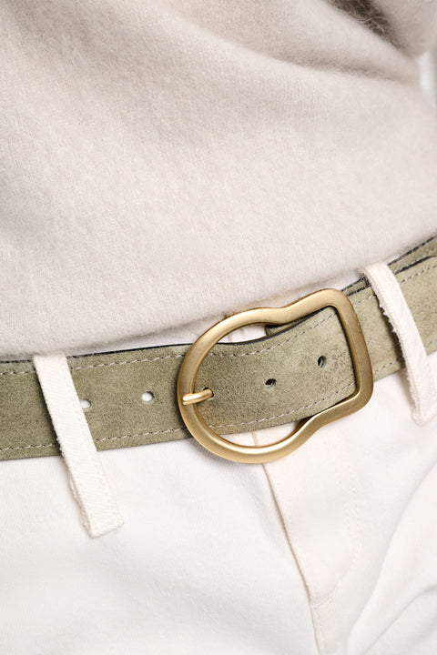 Waxed Suede Belt