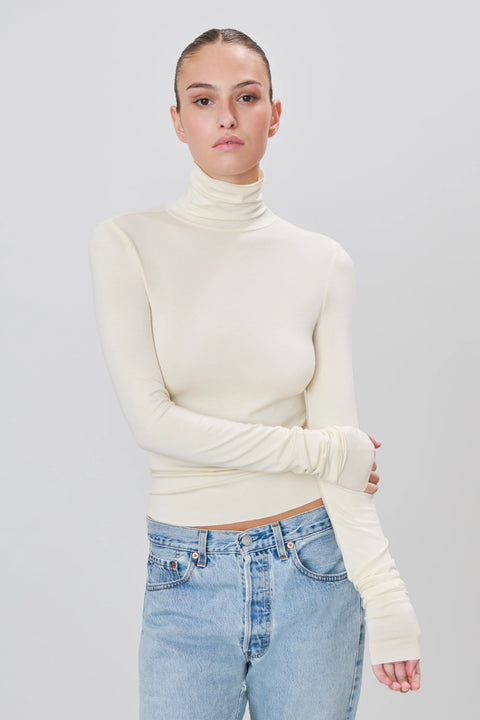 Fitted Turtleneck Top