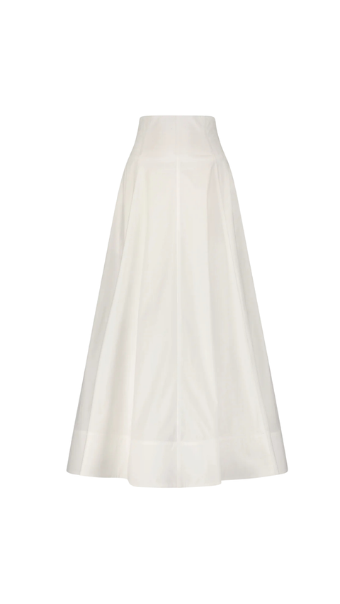 Cotton Poplin A-Line Skirt