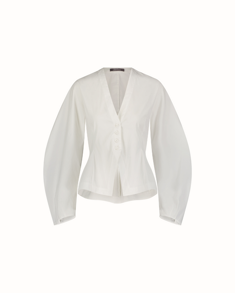Button Front Peplum Top