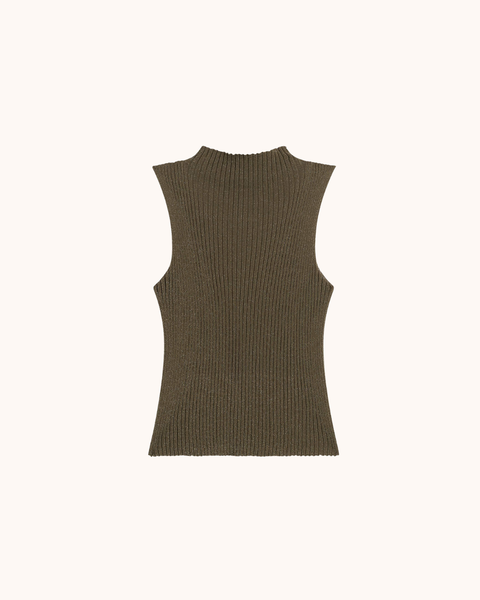 Blake Rib Sleeveless Turtleneck