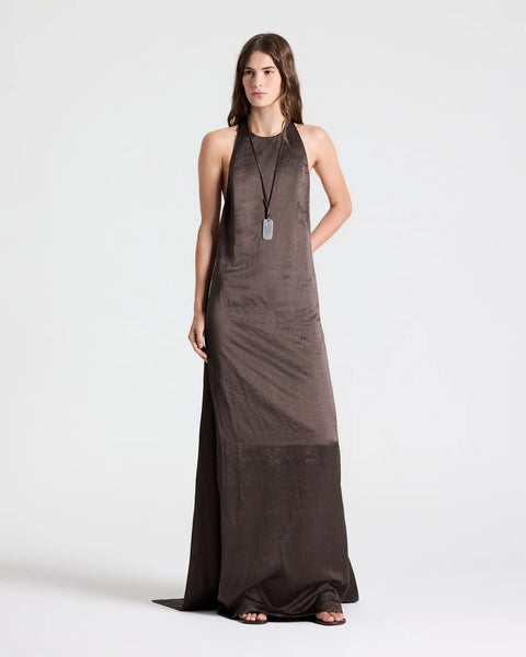 TWP T-Back Train Gown – Turkish Coffee