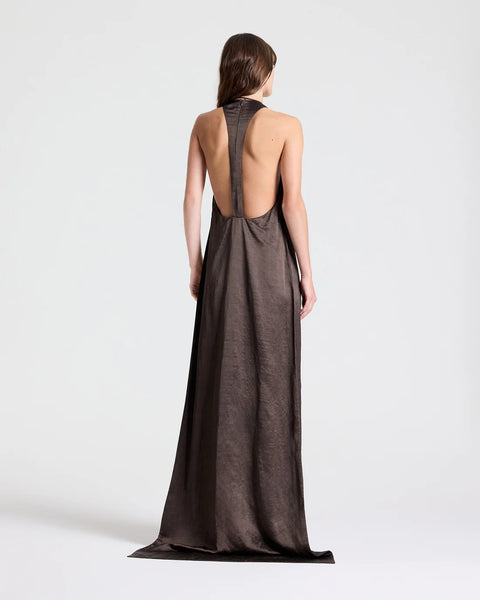 TWP T-Back Train Gown – Turkish Coffee