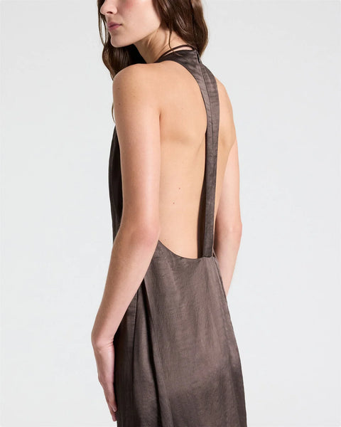 TWP T-Back Train Gown – Turkish Coffee