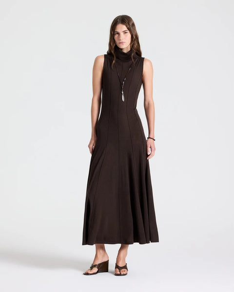 TWP Funnel Neck Sleeveless Dress – After Dark