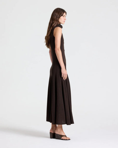 TWP Funnel Neck Sleeveless Dress – After Dark