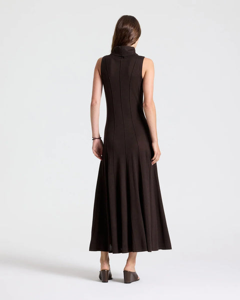 TWP Funnel Neck Sleeveless Dress – After Dark