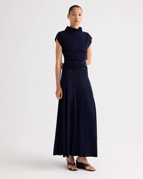 TWP Seamed Maxi Skirt – Blue Nights