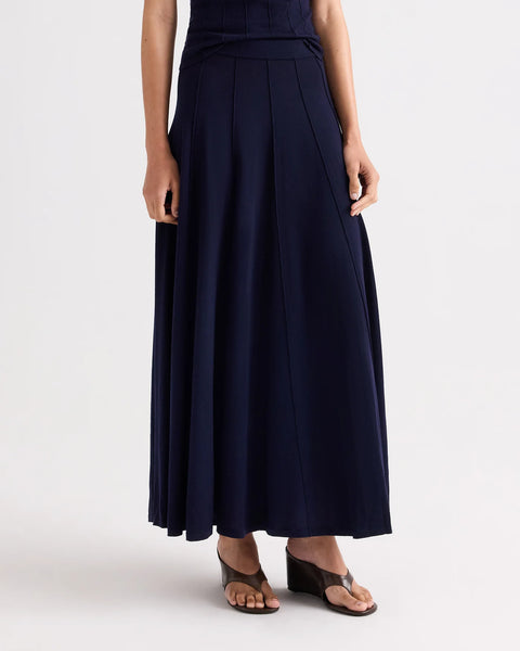 TWP Seamed Maxi Skirt – Blue Nights