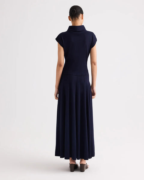 TWP Seamed Maxi Skirt – Blue Nights
