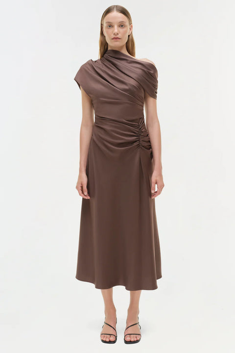 Joanna Shoulder Midi Dress