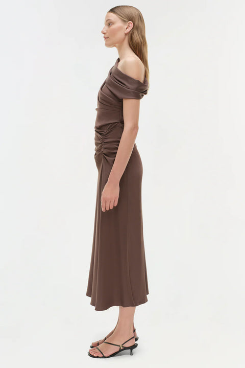 Joanna Shoulder Midi Dress