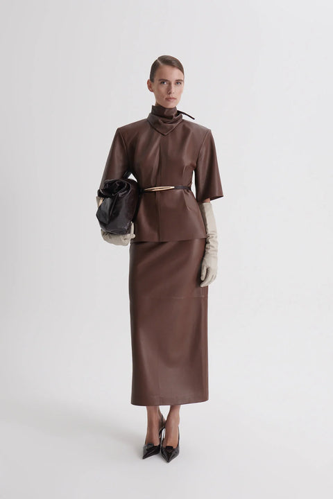 Scanlan Theodore Leather Pencil Skirt – Spice