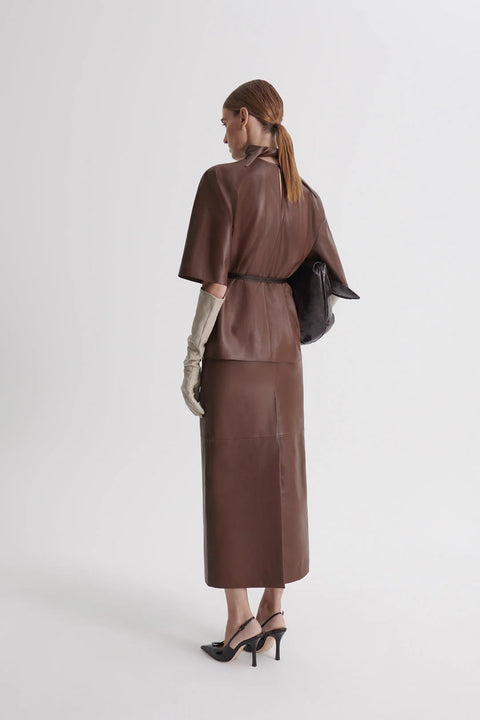 Scanlan Theodore Leather Cravat Top – Spice