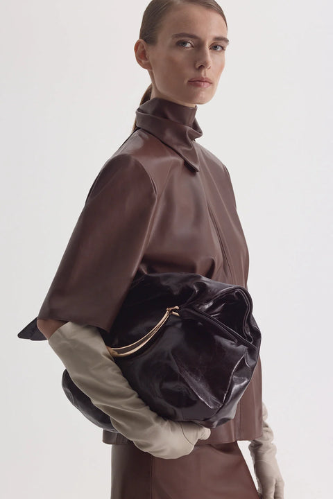 Scanlan Theodore Leather Cravat Top – Spice