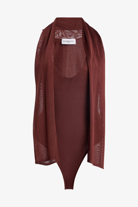 Brandon Maxwell The Capri Bodysuit – Terracotta