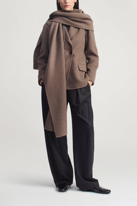 Kallmeyer Sablier Scarf Blazer – Mocha