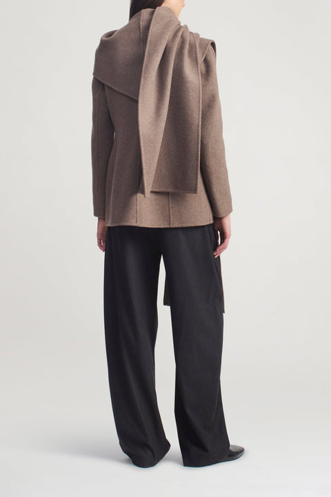 Kallmeyer Sablier Scarf Blazer – Mocha