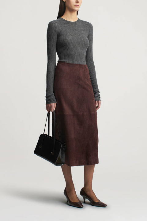 Kallmeyer Emilee Pencil Skirt – Chocolate Plum