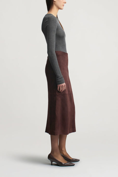 Kallmeyer Emilee Pencil Skirt – Chocolate Plum
