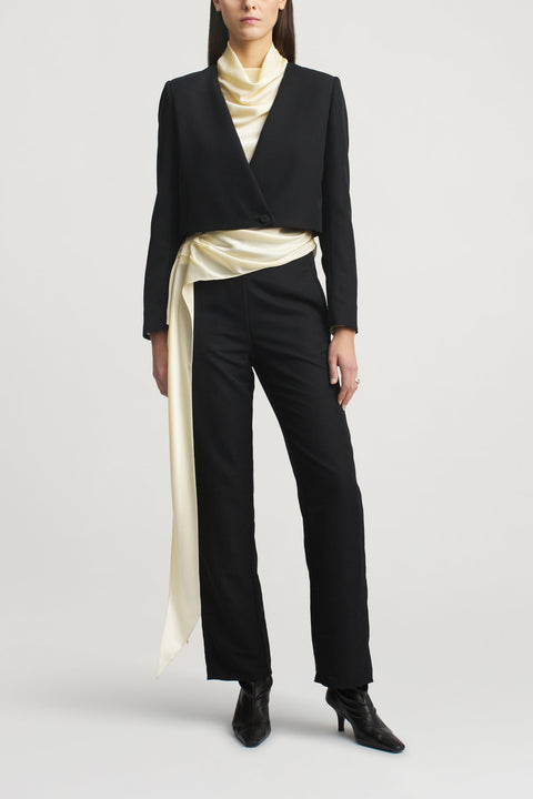 Kallmeyer Astrid Cropped Blazer – Black