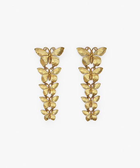 Sonia Petroff Farfalla Drop Earrings in Gold