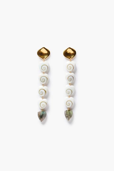 Labradorite Tiered Earrings