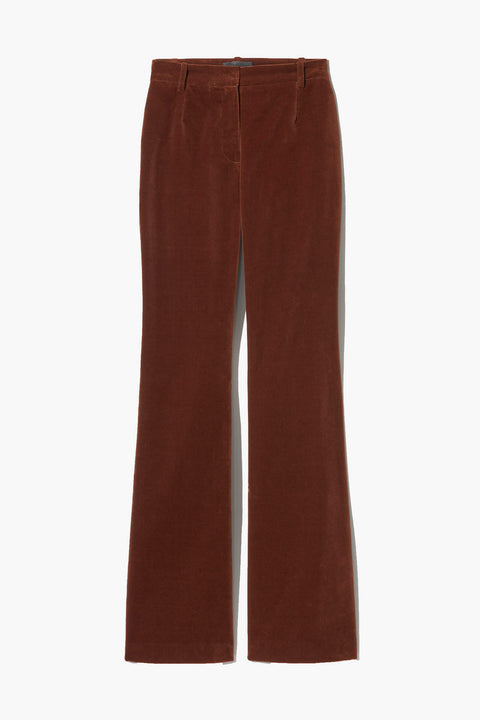 Nili Lotan Corette Velvet Pant – Burnt Sienna