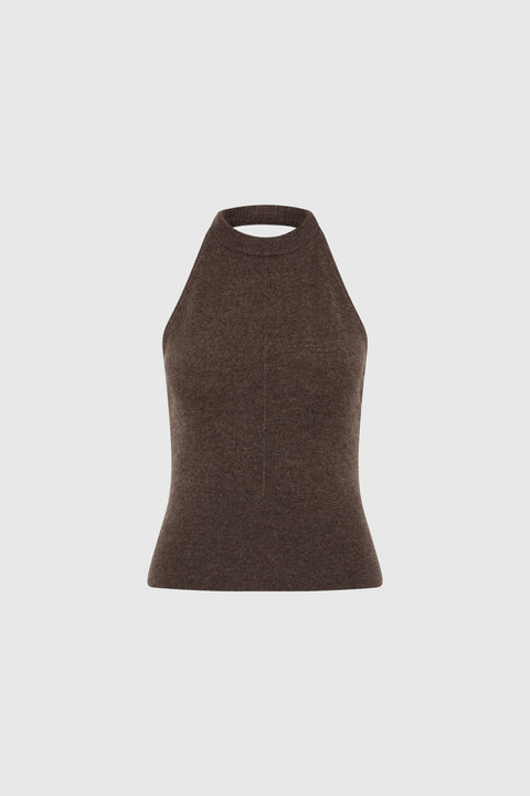 St. Agni Cashmere Halter Top in Elmwood
