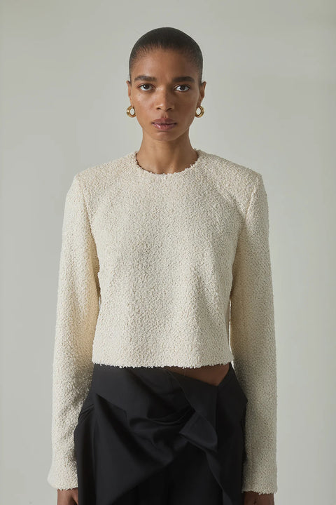 Heirlome Francesca Bouclé Top – Cream