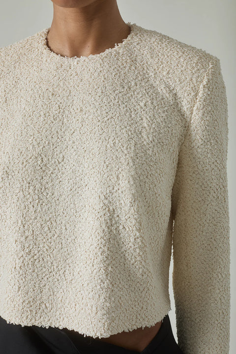 Heirlome Francesca Bouclé Top – Cream