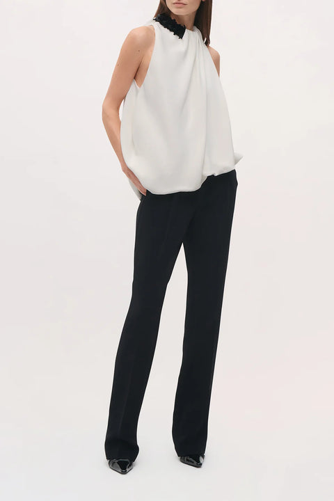 Brandon Maxwell The Haze Top – Ivory/Black