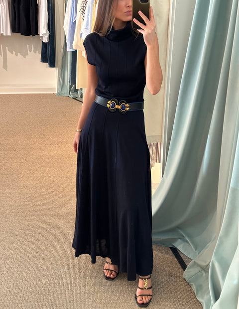 TWP Seamed Maxi Skirt – Blue Nights