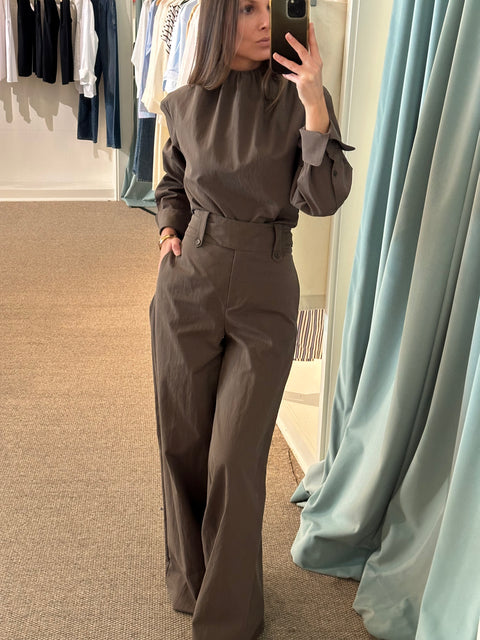 Scanlan Theodore Cotton Twill Cargo Waist Trouser – Cigar
