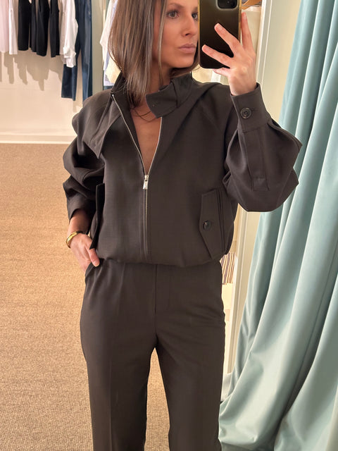 Scanlan Theodore Tailored Trench Bomber – Cafe