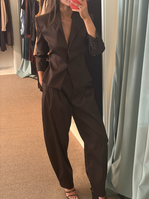 Brandon Maxwell The Alora Jacket – Brown