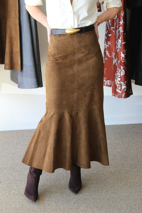Suede Tulip Skirt