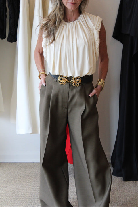 Laurence Trousers in Olive