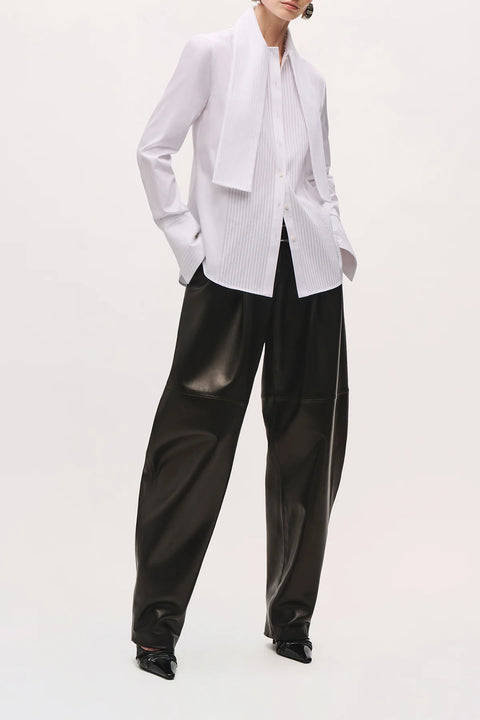 Brandon Maxwell The Inez Tuxedo Shirt – White