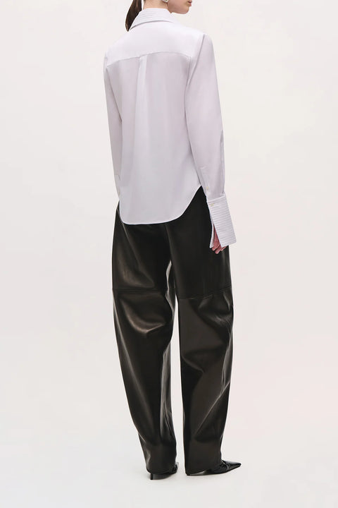 Brandon Maxwell The Inez Tuxedo Shirt – White