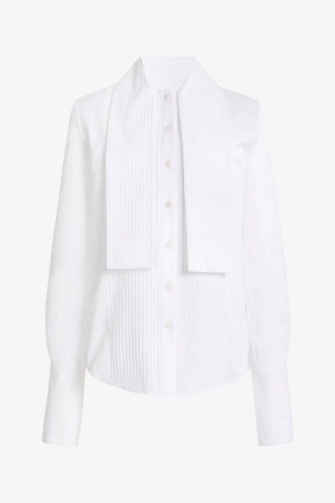 Brandon Maxwell The Inez Tuxedo Shirt – White