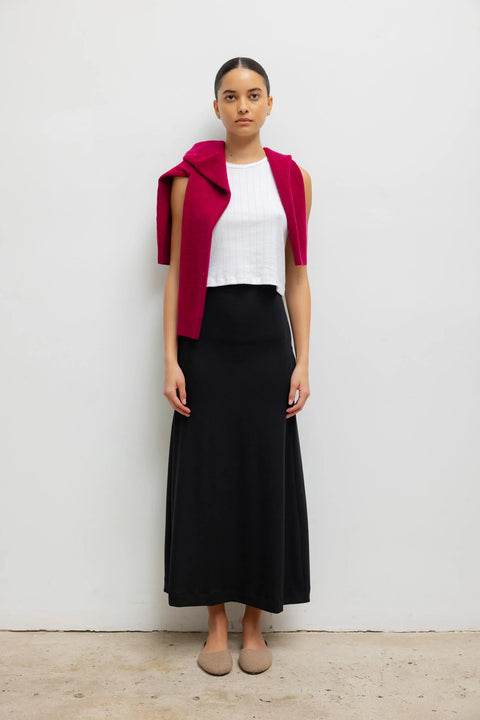 Lauren High Waist Midi Skirt