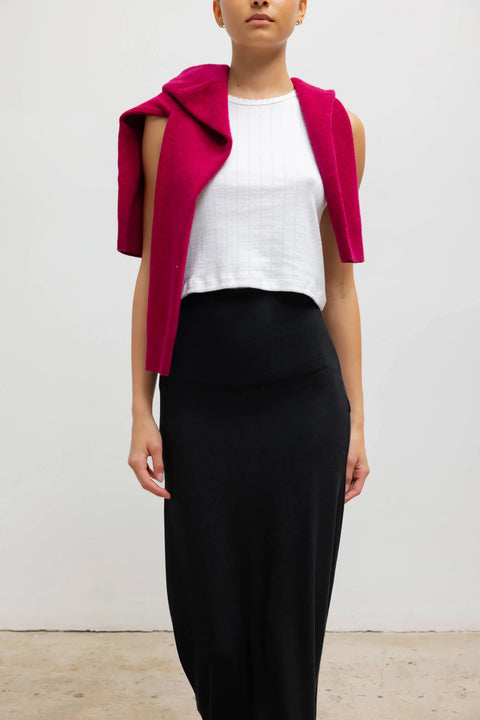 Lauren High Waist Midi Skirt