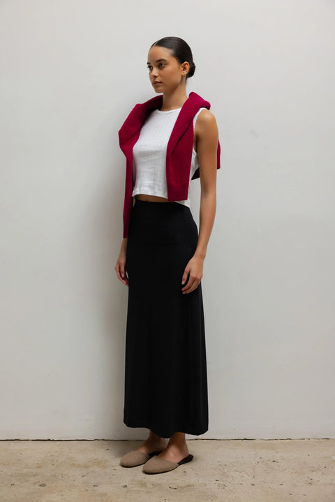 Lauren High Waist Midi Skirt