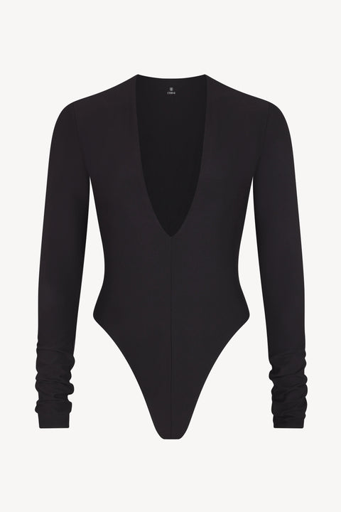 Long Sleeve Deep-V Bodysuit